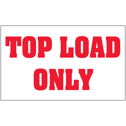 3 x 5" - "Top Load Only" Labels