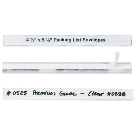 1/2 x 6" Hol-Dex<span class='rtm'>®</span> Self-Adhesive Plastic Label Holders