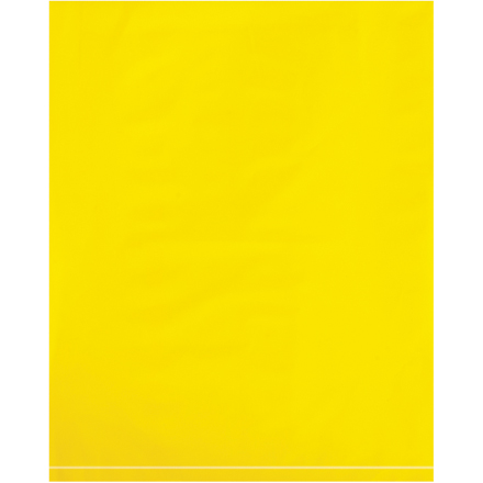 8 x 10" - 2 Mil Yellow Flat Poly Bags (100 Pack)