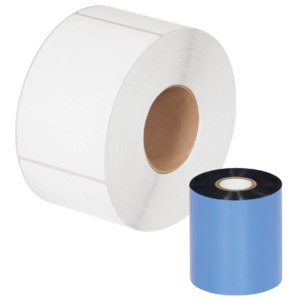 3.14" x 1476' Black Thermal Transfer Ribbons - Wax