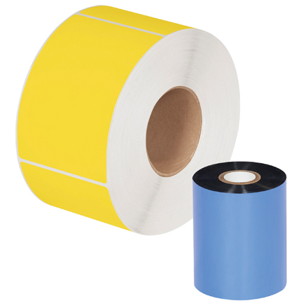 3.5" x 1476' Black Thermal Transfer Ribbons - Wax/Resin